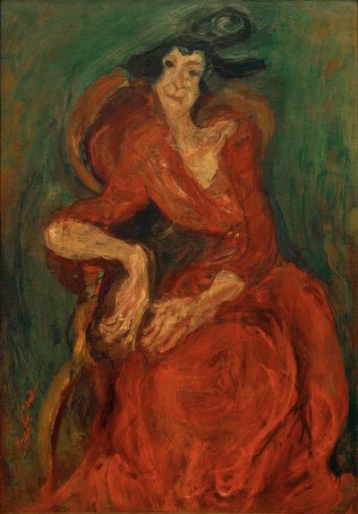 Ch. Soutine, The Woman in Red by Chaim Soutine